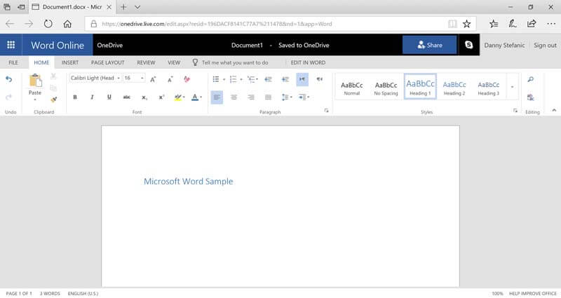 Microsoft Word 365 Online — 브라우저에서 무료 사용